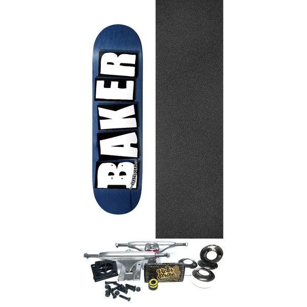Baker Skateboards Brand Logo Assorted Stains Skateboard Deck B2 - 8.5" x 32" - Complete Skateboard Bundle